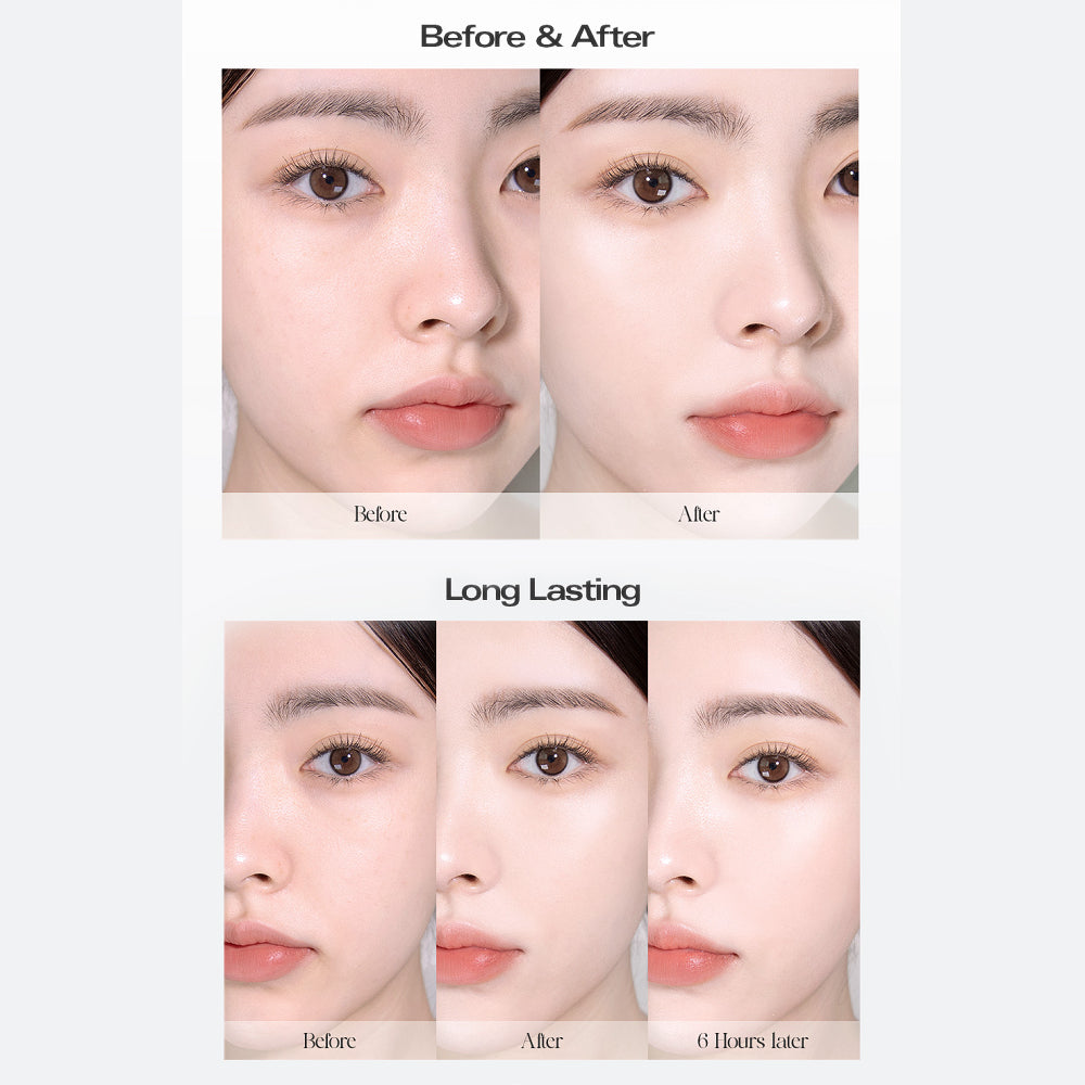 BBIA Eau Glow Cushion ennen ja jälkeen