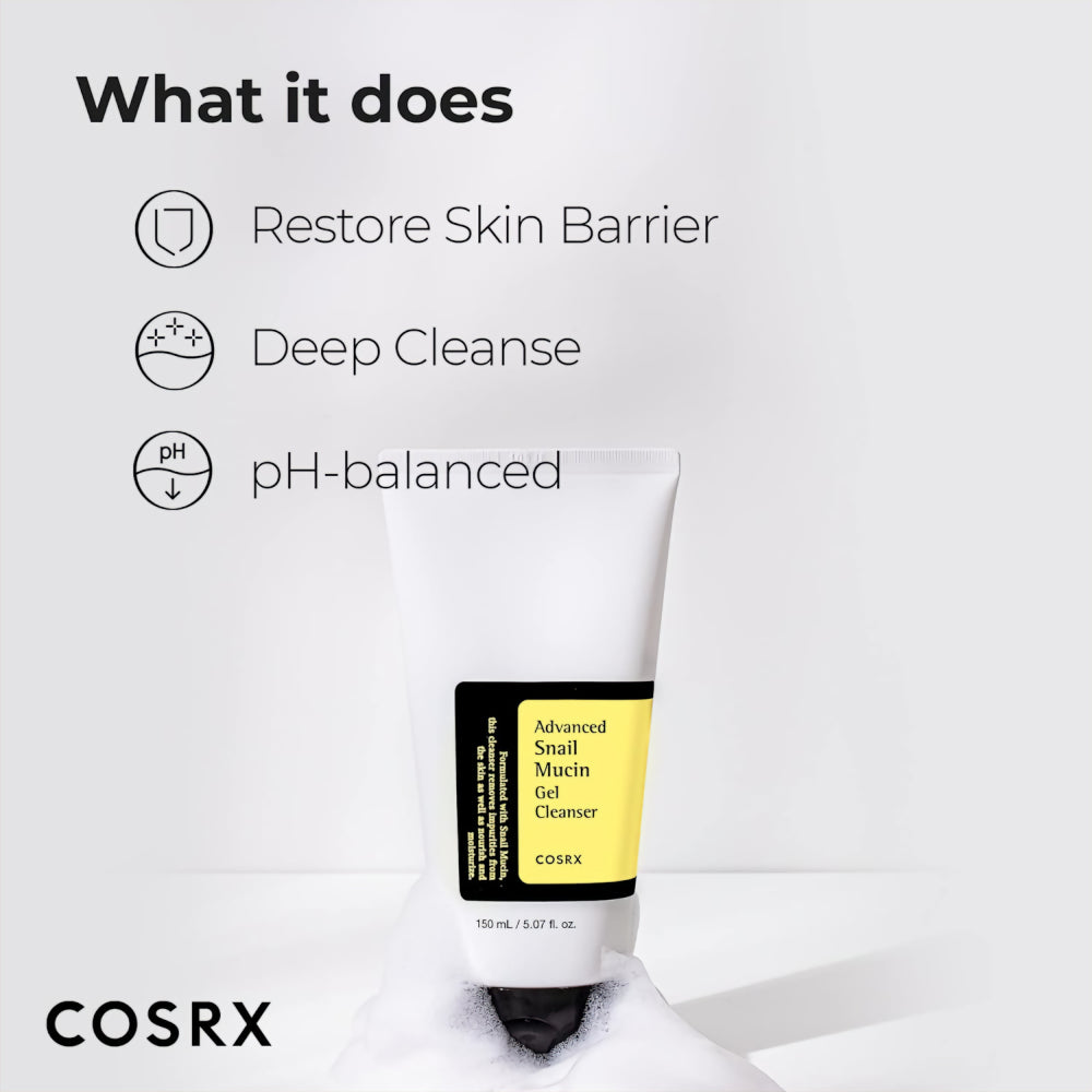 Cosrx Advanced Snail Mucin Gel Cleanser info
