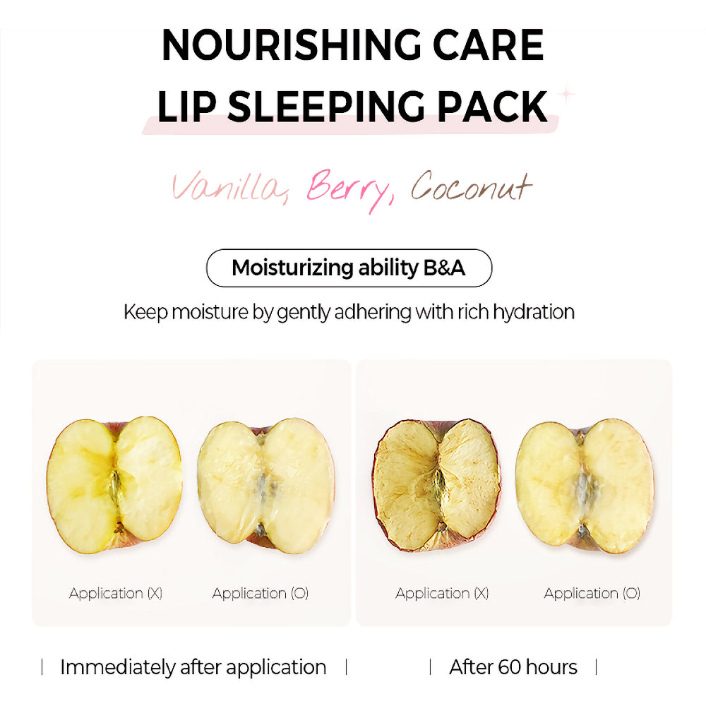 KLAVUU Nourishing Care Lip Sleeping Pack info kosteutus