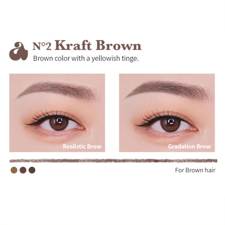 Unleashia Shaper Defining Eyebrow Pencil sävy 2 Kraft Brown