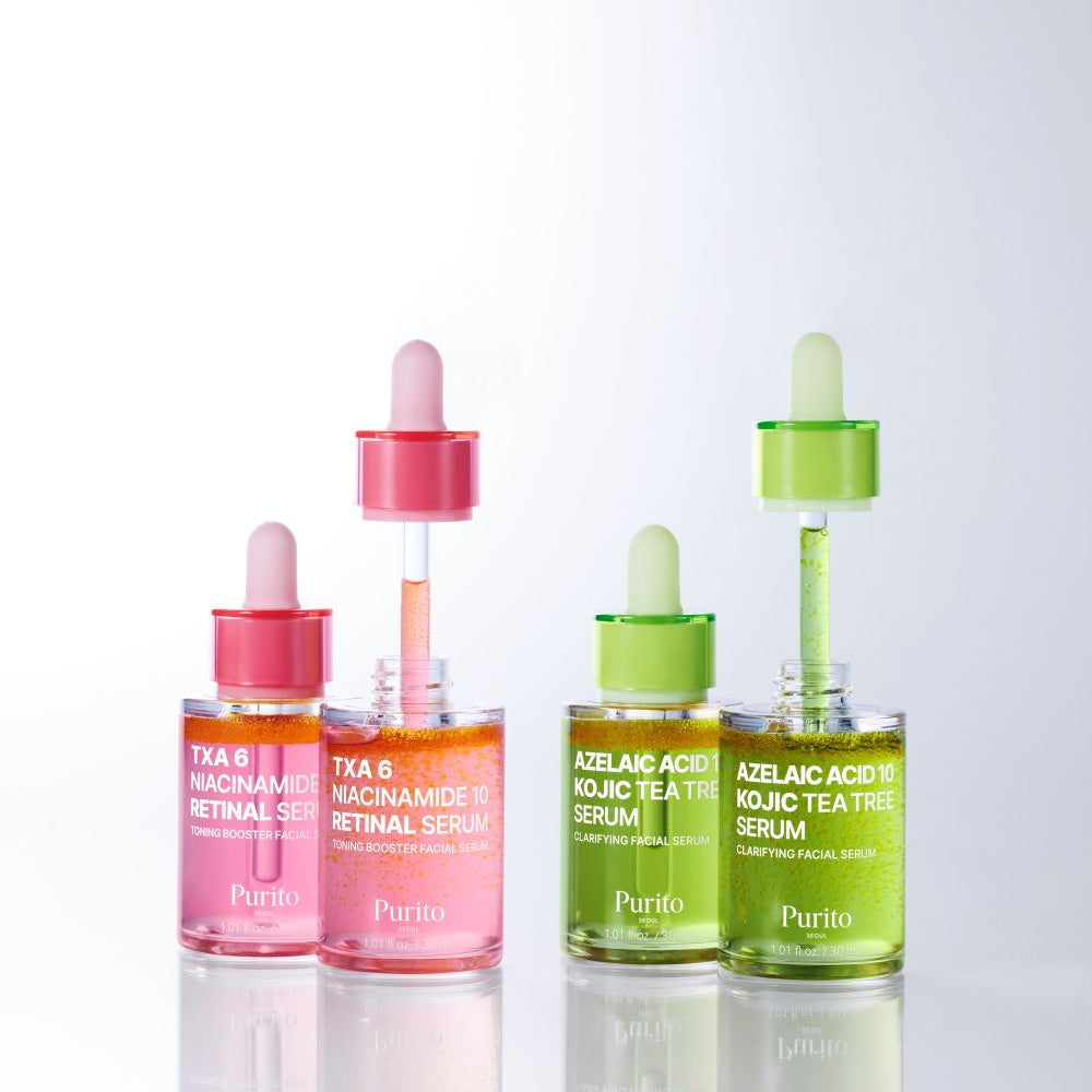 [Purito Seoul] TXA 6 Niacinamide 10 Retinal Serum & [Purito Seoul] Azelaic Acid 10 Kojic Tea Tree Serum