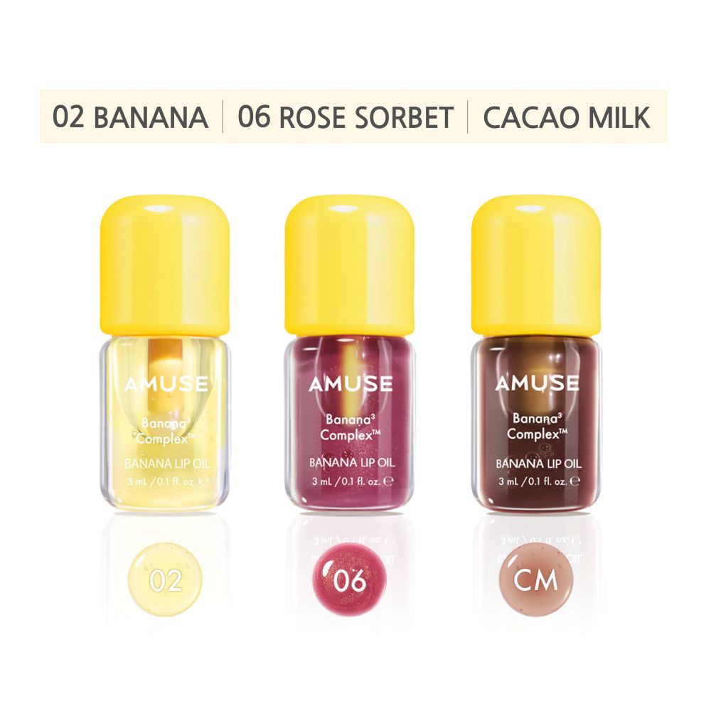 [Amuse] Banana Lip Oil Mini Trio