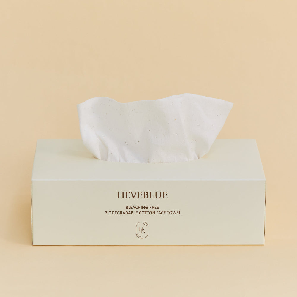 [HEVEBLUE] Bleaching-free Biodegradable Cotton Face Towel