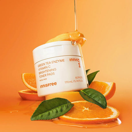[Innisfree] Green Tea Enzyme Vitamin C Brightening Toner Pads