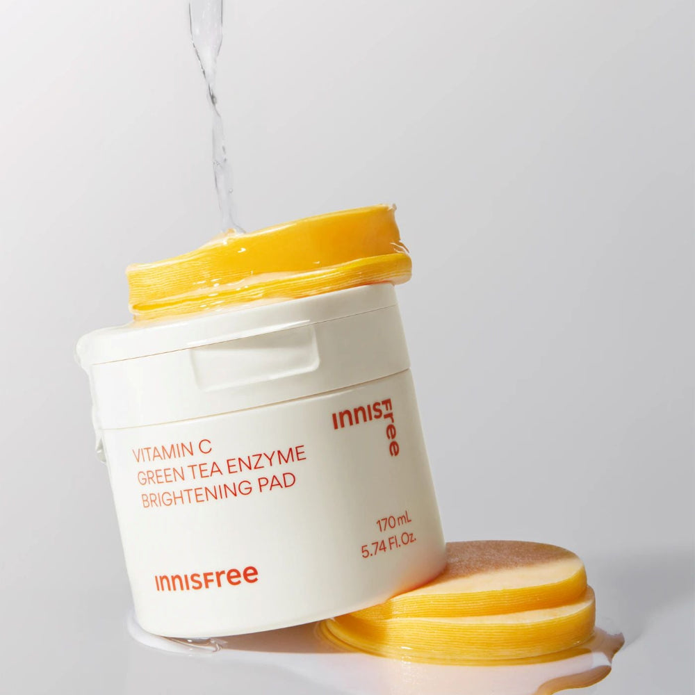 [Innisfree] Green Tea Enzyme Vitamin C Brightening Toner Pads