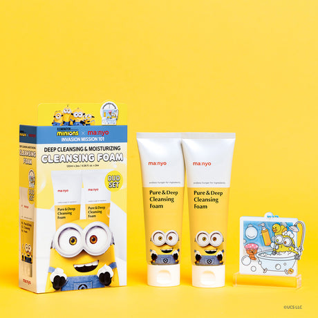 [Ma:nyo] Minions X Ma:nyo Pure & Deep Cleansing Foam Gift Duo Set