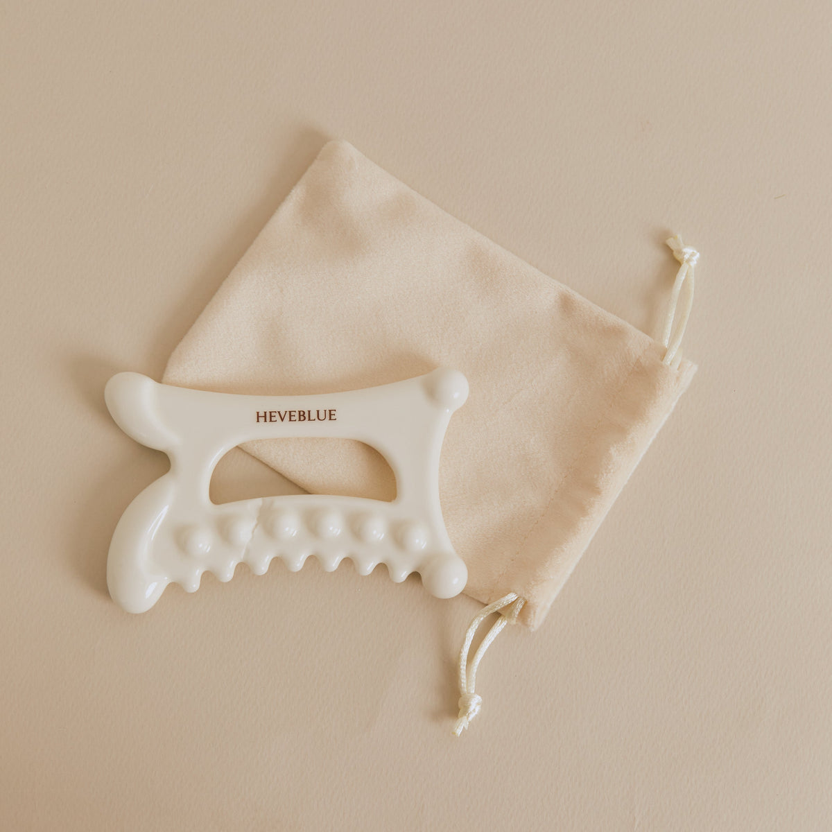 [HEVEBLUE] Natural White Clay Relaxing Homecare Gua Sha