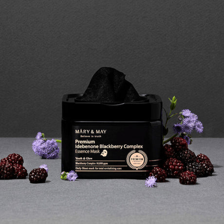 [Mary&May] Premium Idebenone Blackberry Complex Essence Mask (20ea)