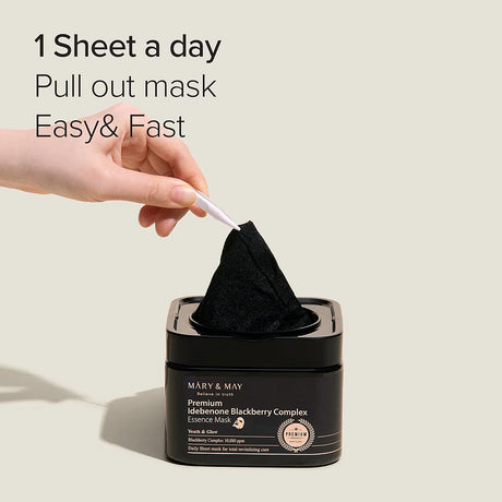 [Mary&May] Premium Idebenone Blackberry Complex Essence Mask (20ea)