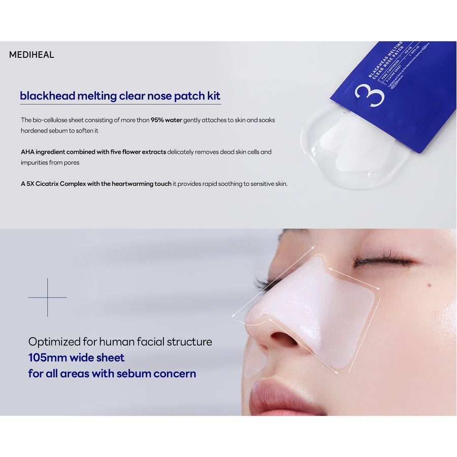 [Mediheal] Mitesser schmelzendes klärendes Nasenpflaster (4 Stück)